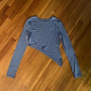 Asymmetrical Blue Long Sleeve Top